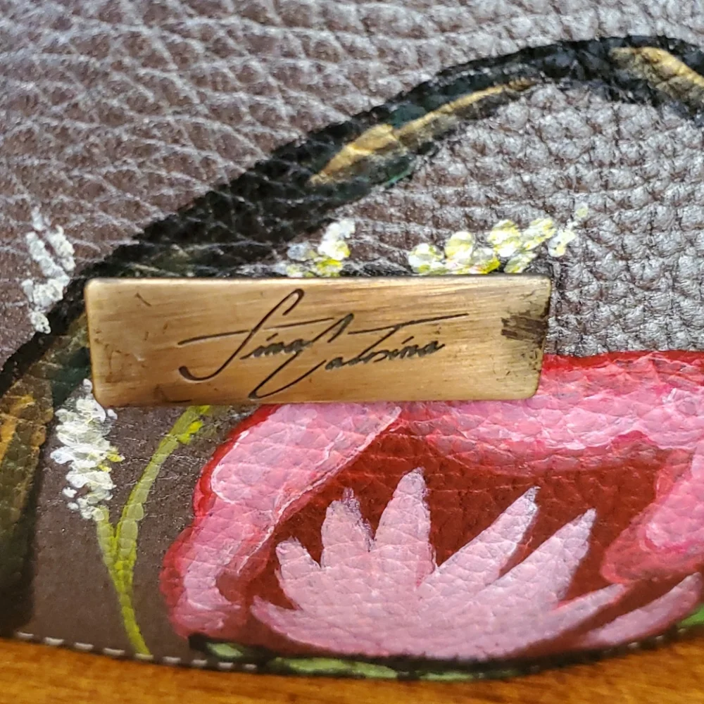 Fina Catrina hand painted leather bag